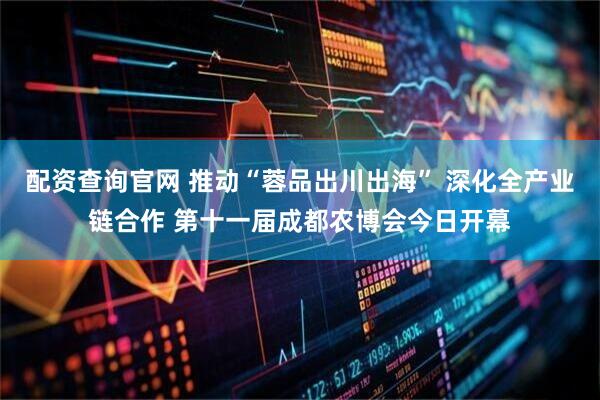 配资查询官网 推动“蓉品出川出海” 深化全产业链合作 第十一届成都农博会今日开幕